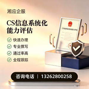 湖州CS信息系统化能力评估申报服务